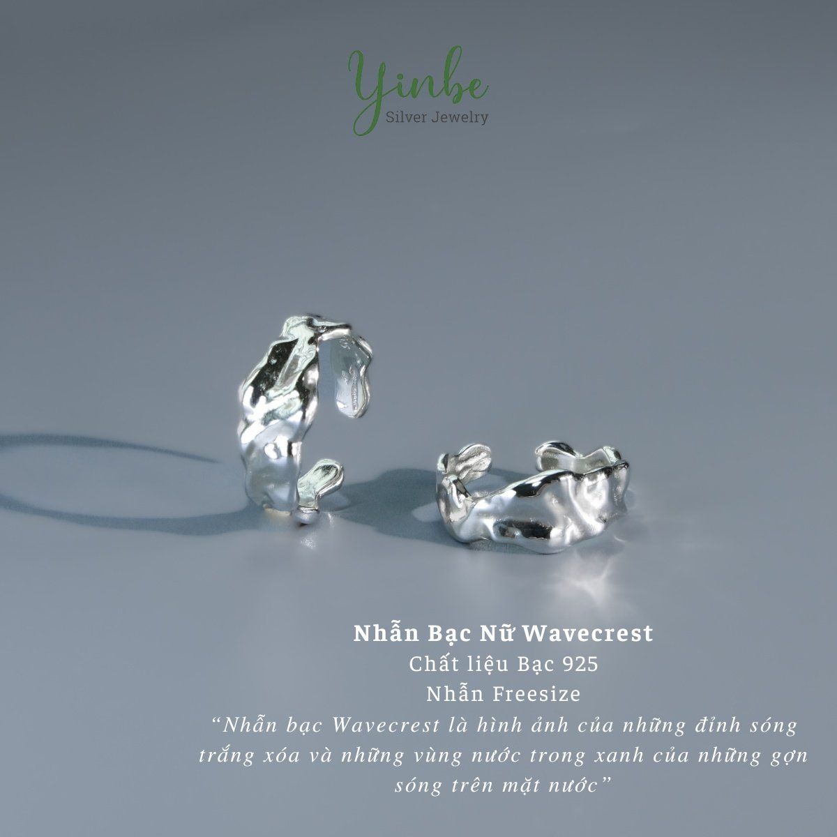  Nhẫn Bạc Nữ Wavecrest Yinbe Silver 