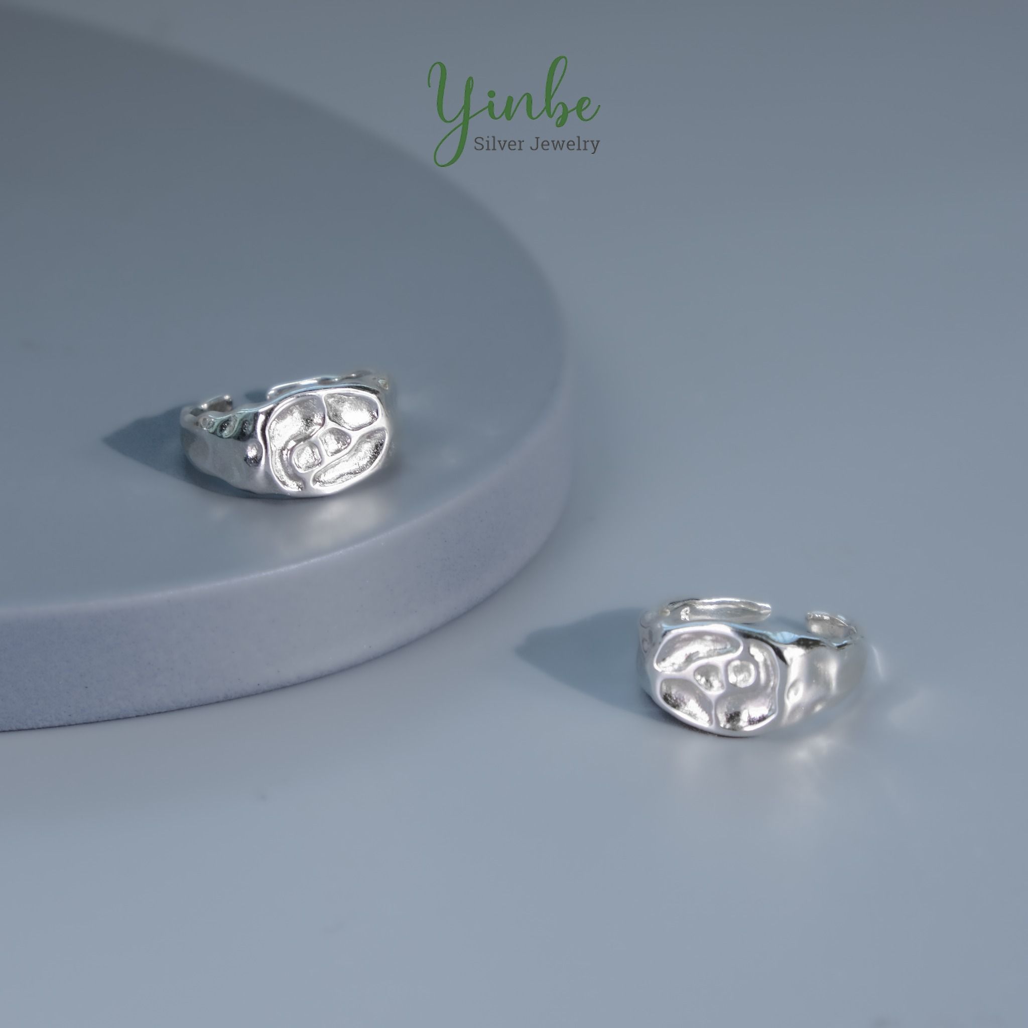  Nhẫn Bạc Ripple Signet Yinbe Silver 