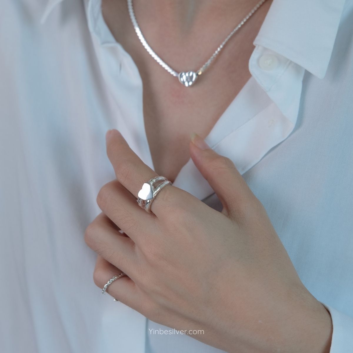  Nhẫn Bạc S925 Pure Love Yinbe Silver 