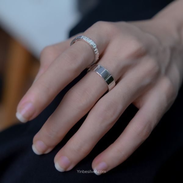  Nhẫn Bạc S925 Pure Sim Yinbe Silver 