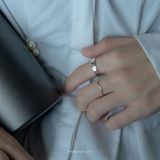  Nhẫn Bạc S925 Sóng Đơn Yinbe Silver 