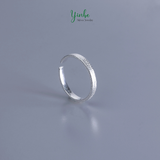  Nhẫn Bạc S925 Sandy Light Bản Mảnh Nữ Yinbe Silver 