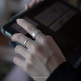  Nhẫn Bạc S925 Sandy Light Bản To Yinbe Silver 