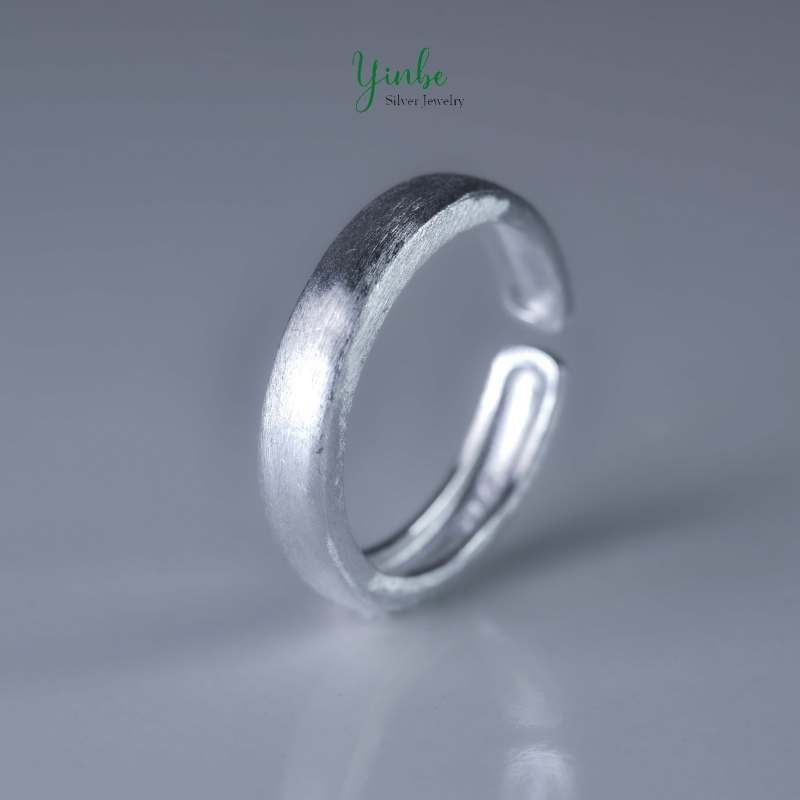  Nhẫn Bạc S925 Nhám Cát Bản 4mm Yinbe Silver 