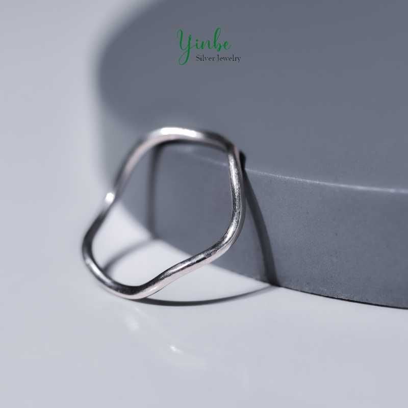  Nhẫn Bạc S925 Sóng Đơn Yinbe Silver 