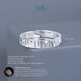  Nhẫn Bạc S925 Vân Gỗ Yinbe Silver 