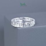  Nhẫn Bạc S925 Vân Gỗ Yinbe Silver 