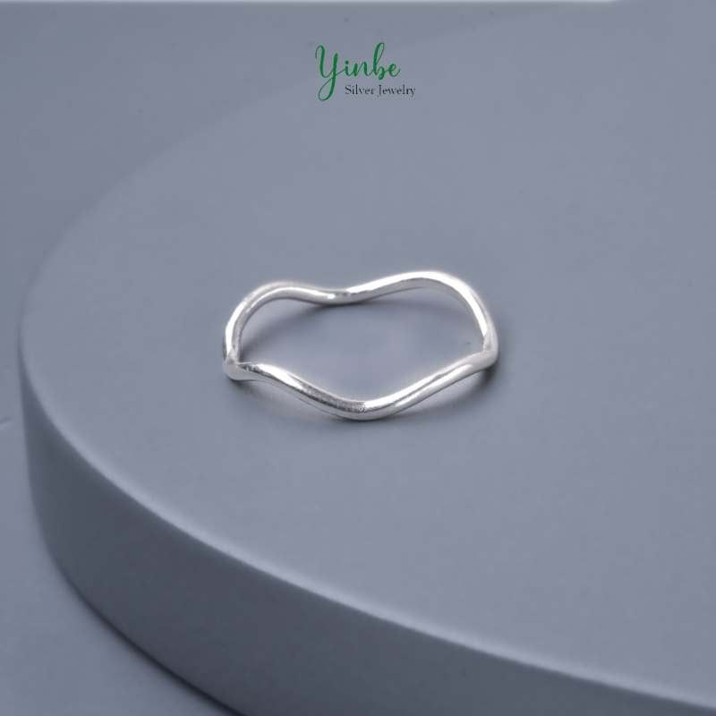 Nhẫn Bạc S925 Sóng Đơn Yinbe Silver 