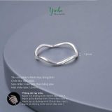  Nhẫn Bạc S925 Sóng Đơn Yinbe Silver 