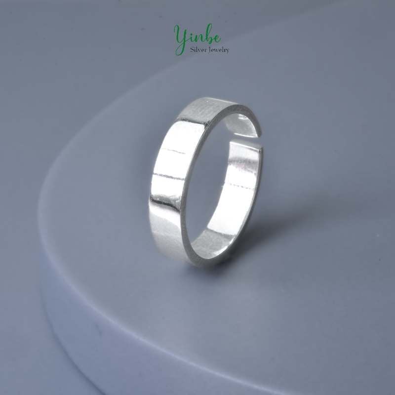  Nhẫn Bạc S925 trơn bản rộng Yinbe Silver 