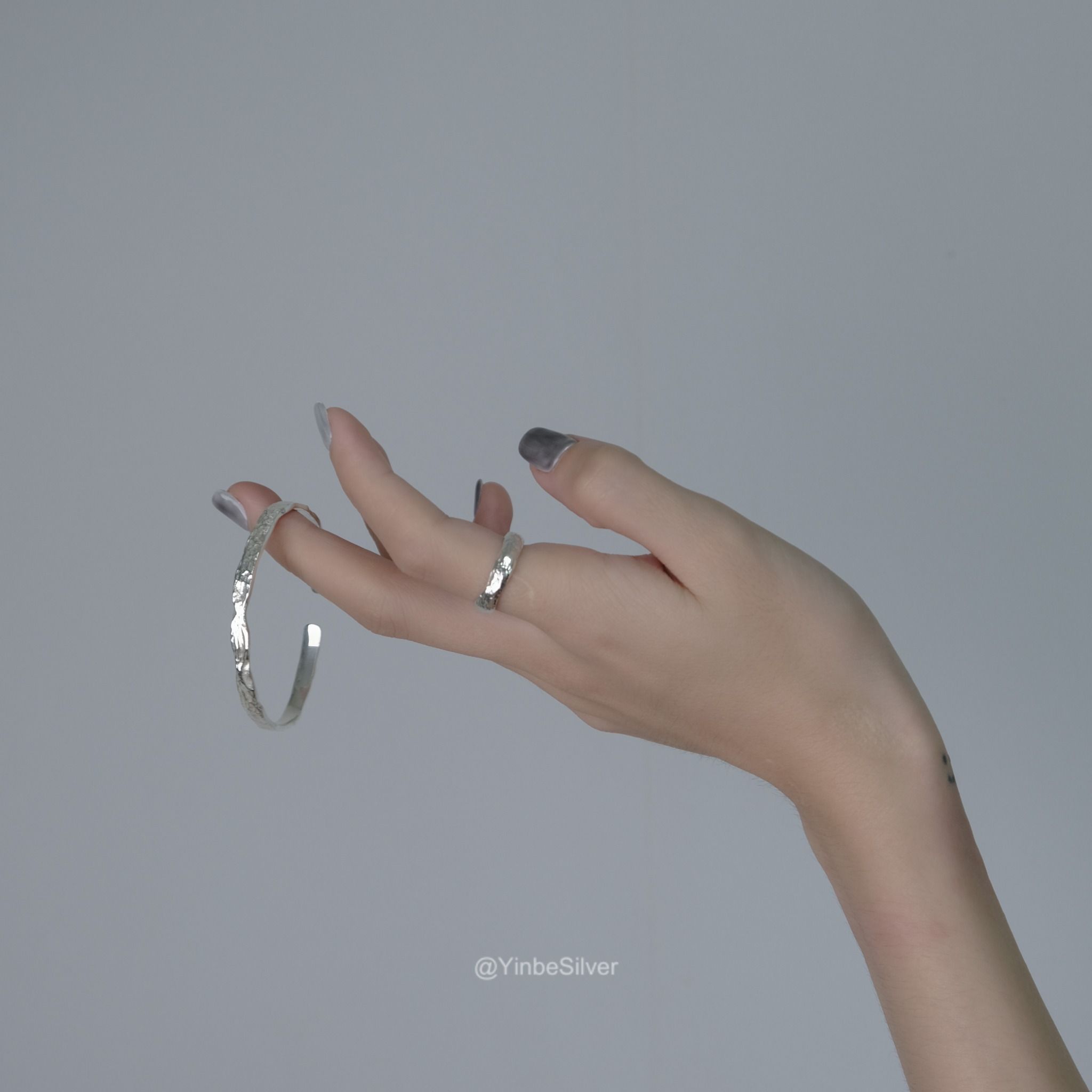  Vòng Tay Bạc (Cuff) Nữ Timber Yinbe Silver 