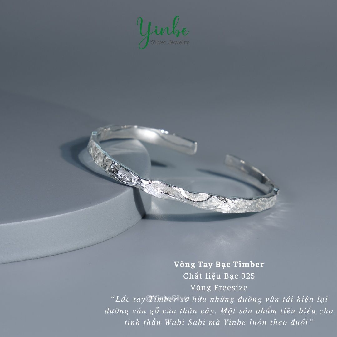  Vòng Tay Bạc (Cuff) Nữ Timber Yinbe Silver 