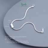  Vòng Tay Bạc Đôi Moment Yinbe Silver Thiêt Kế Hình Trụ Khắc Tên Theo Yêu Cầu 