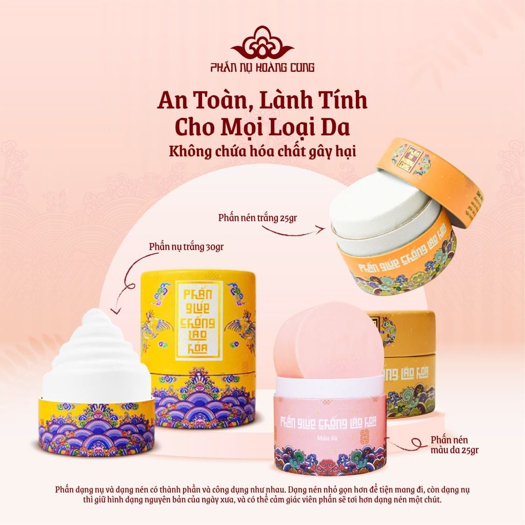 Phấn Nụ Trang Điểm Chống Lão Hóa Cho Làn Da Sáng Mịn 30G (Nụ Trắng) -  Phấn Nụ Hoàng Cung