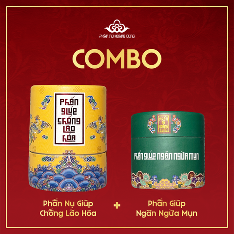 Combo Dưỡng Da Phấn Chống Lão Hóa + Phấn Ngừa Mụn - PHẤN NỤ HOÀNG CUNG