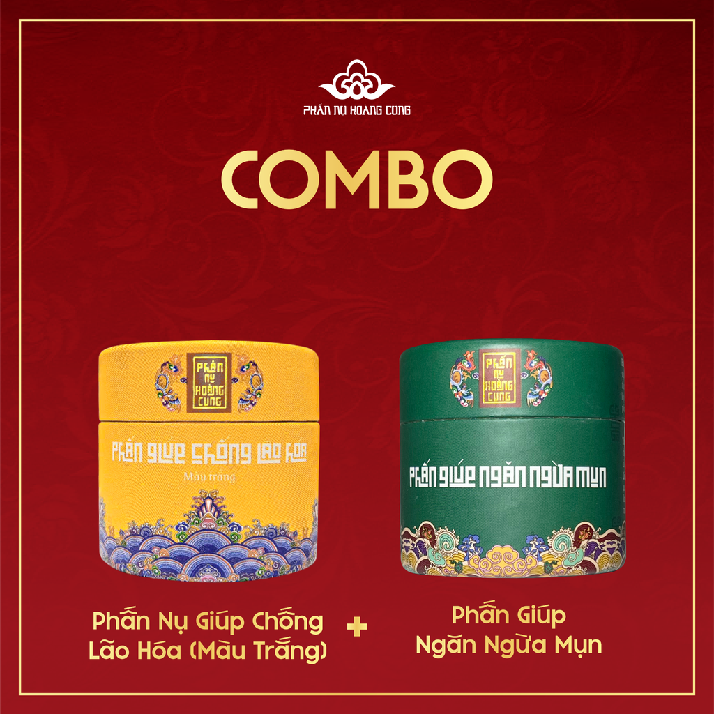 Combo Dưỡng Da Phấn Chống Lão Hóa + Phấn Ngừa Mụn - PHẤN NỤ HOÀNG CUNG