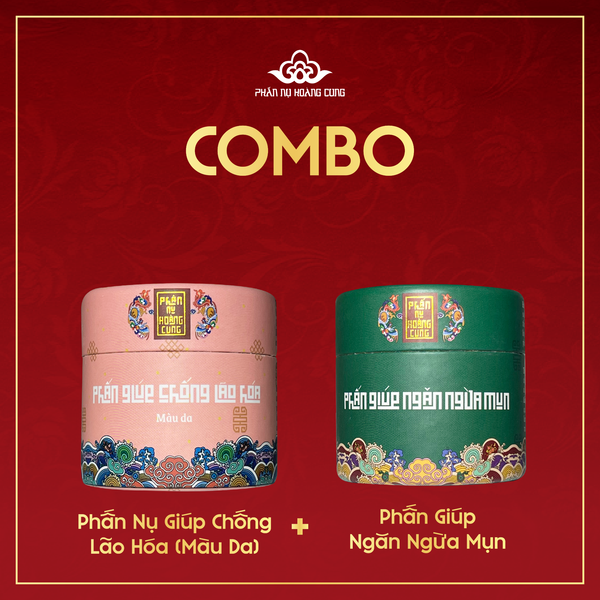 Bộ Đôi Phấn Ngừa Mụn Phấn Dưỡng Da Phấn Nụ Hoàng Cung