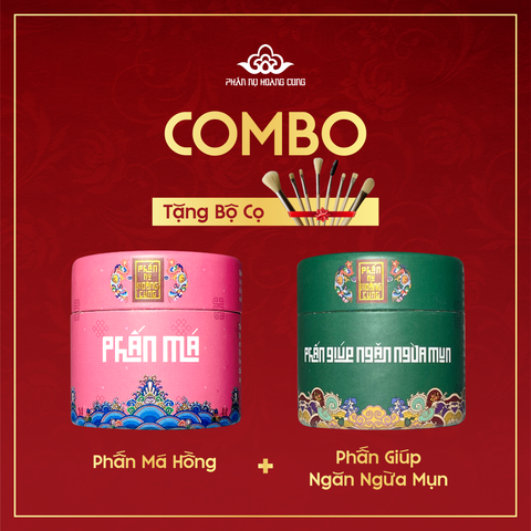 Combo Trang Điểm Phấn Ngừa Mụn + Phấn Má - PHẤN NỤ HOÀNG CUNG