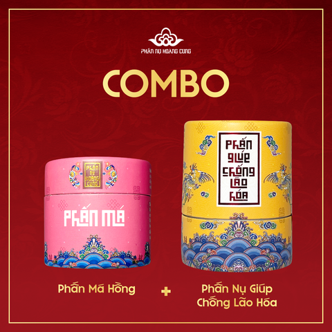 Combo Trang Điểm Phấn Nụ Chống Lão Hóa + Phấn Má  - PHẤN NỤ HOÀNG CUNG