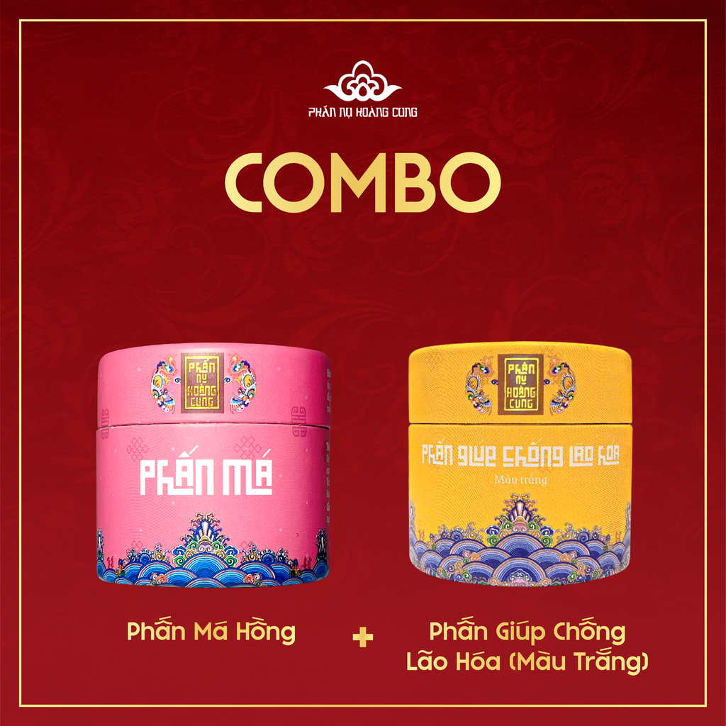 Combo Trang Điểm Phấn Nụ Chống Lão Hóa + Phấn Má  - PHẤN NỤ HOÀNG CUNG