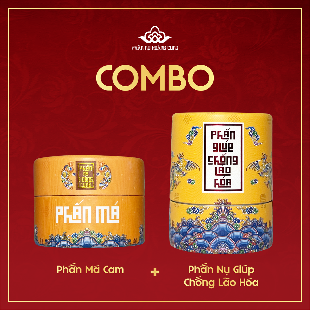 Combo Trang Điểm Phấn Nụ Chống Lão Hóa + Phấn Má  - PHẤN NỤ HOÀNG CUNG