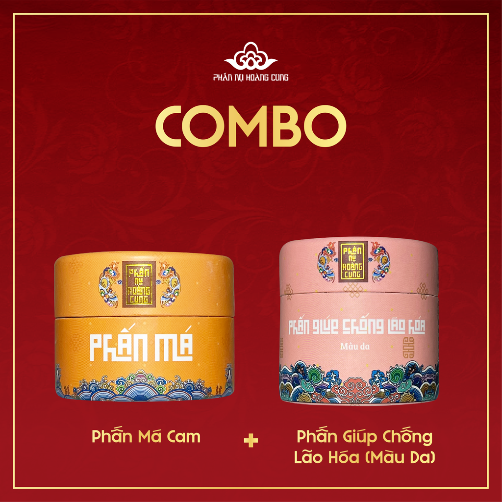 Combo Trang Điểm Phấn Nụ Chống Lão Hóa + Phấn Má  - PHẤN NỤ HOÀNG CUNG