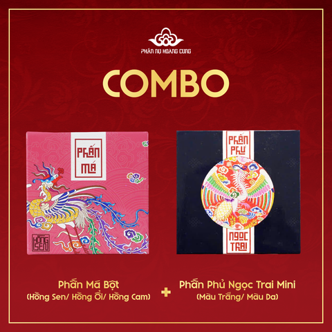 Combo Trang Điểm Tự Nhiên – Phấn Phủ Ngọc Trai 5g + Phấn Má Thiên Nhiên 5g Phấn Nụ Hoàng Cung