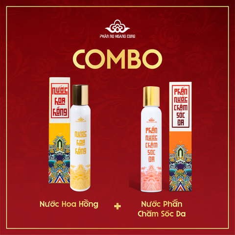 Combo Song Tuyệt Dưỡng Nhan – Nước Hoa Hồng + Phấn Nước Chăm Sóc Da Phấn Nụ Hoàng Cung 120ml