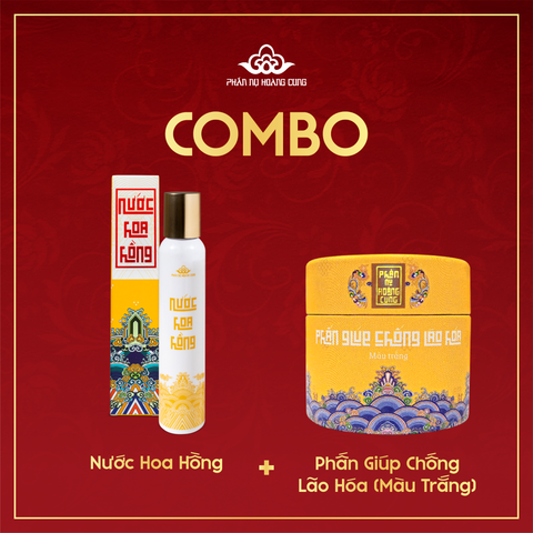 Combo Hương Sắc Phấn Nụ – Phấn Chống Lão Hóa + Nước Hoa Hồng Se Khít Lỗ Chân Lông 120ml