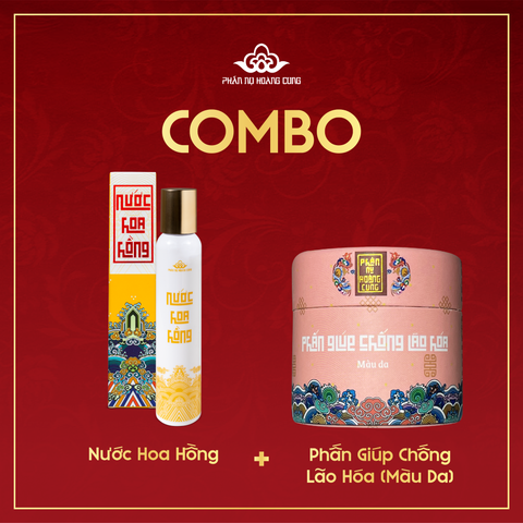 Combo Hương Sắc Phấn Nụ – Phấn Chống Lão Hóa + Nước Hoa Hồng Se Khít Lỗ Chân Lông 120ml
