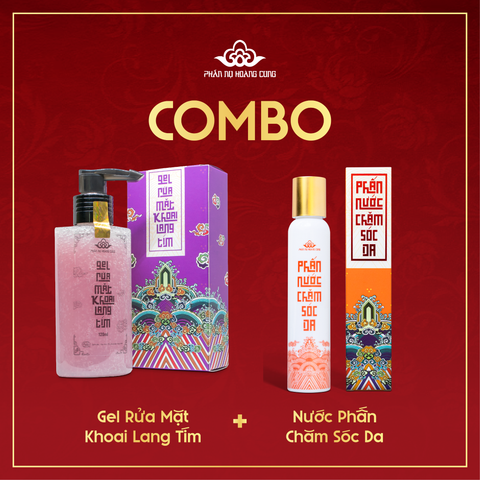 Combo Dưỡng Trắng Da Phấn Nụ Hoàng Cung – SRM Khoai Lang Tím + Phấn Nước 120ml