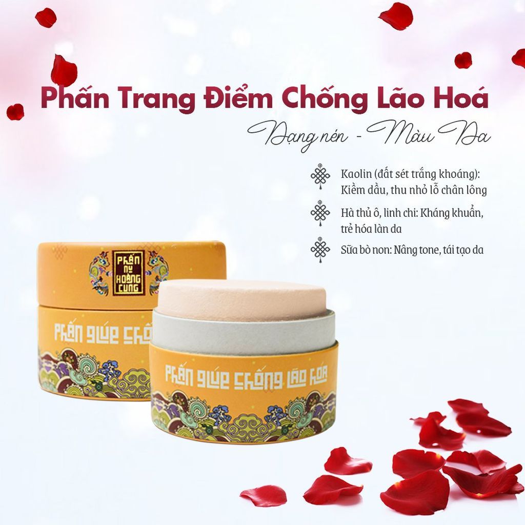 Combo Dưỡng Da Phấn Chống Lão Hóa + Phấn Ngừa Mụn - PHẤN NỤ HOÀNG CUNG
