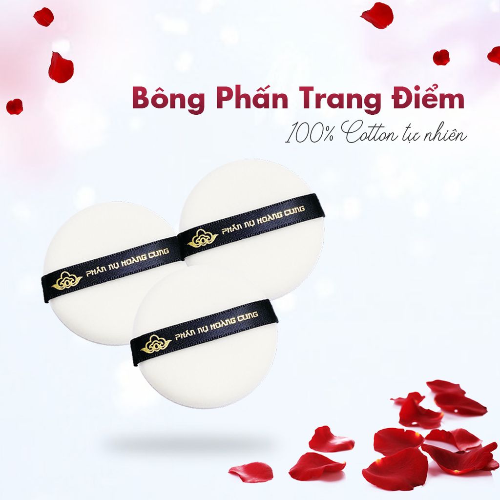 Bông Phấn Cotton Phấn Nụ Hoàng Cung