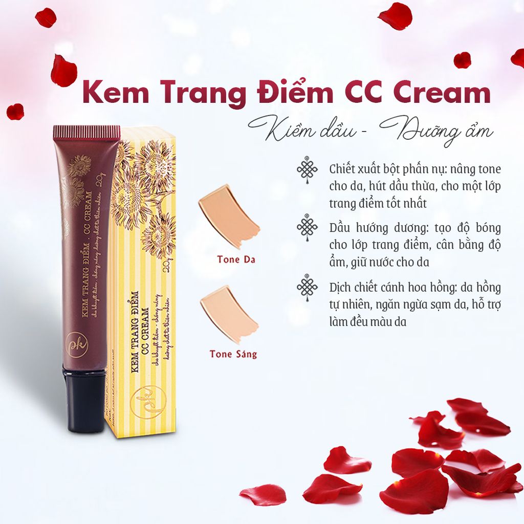 07 - Kem trang điểm CC Cream (màu sáng) Phấn Nụ Hoàng Cung Trọng Lượng 20g