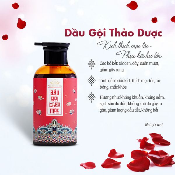 Dầu Gội Thảo Mộc, Phấn Nụ Hoàng Cung, Thiên Nhiên Kích Mọc Tóc, Dung T