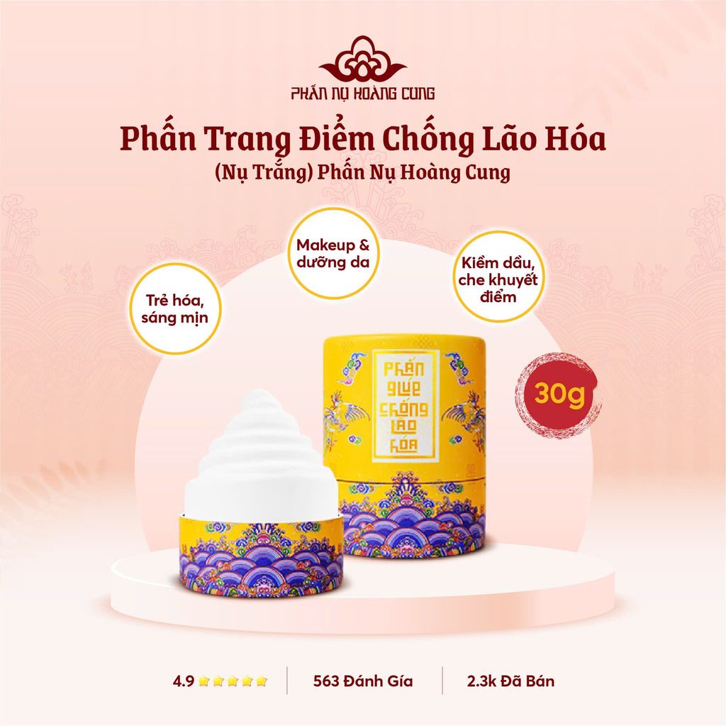 Phấn Nụ Trang Điểm Chống Lão Hóa Cho Làn Da Sáng Mịn 30G (Nụ Trắng) -  Phấn Nụ Hoàng Cung