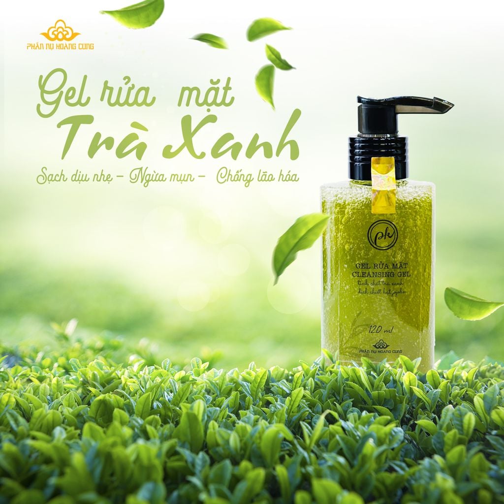 01 - Gel Rửa Mặt Trà Xanh Phấn Nụ Hoàng Cung Dung Tích 120ml