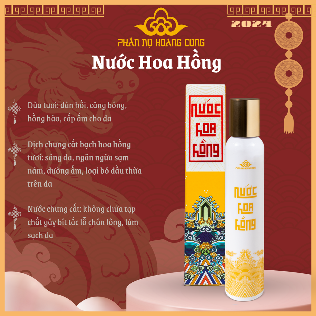06 - Nước Hoa Hồng Phấn Nụ Hoàng Cung Dung Tích 120ml