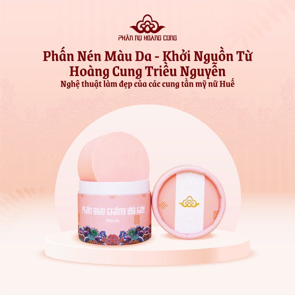 Phấn Nén Trang Điểm Chống Lão Hóa Cho Làn Da Sáng Hồng 25G (Màu Da) - Phấn Nụ Hoàng Cung