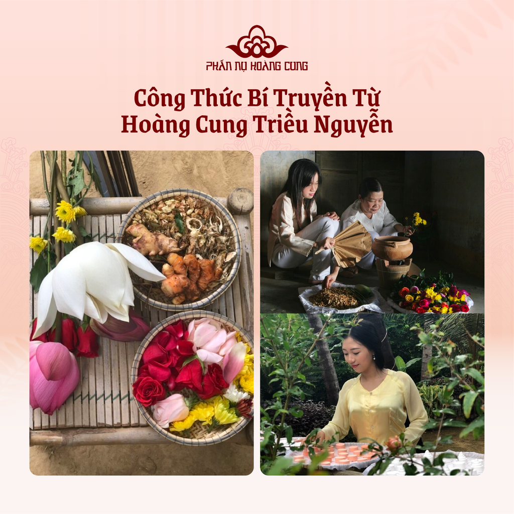 Phấn Má Hồng Dạng Bột, Kèm Bông Phấn & Gương Tiện Lợi 5g - Phấn Nụ Hoàng Cung