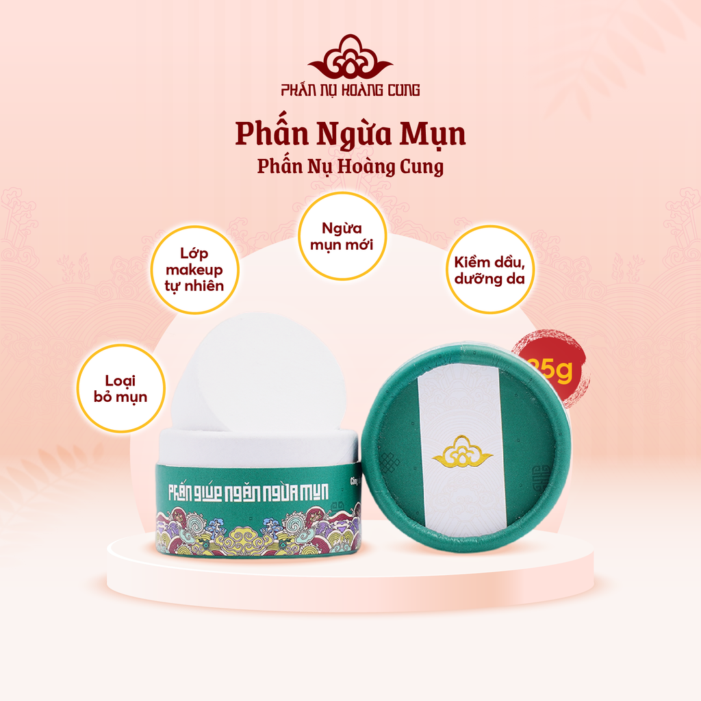 Combo Dưỡng Da Phấn Chống Lão Hóa + Phấn Ngừa Mụn - PHẤN NỤ HOÀNG CUNG (Phiên Bản Lưu Niệm)