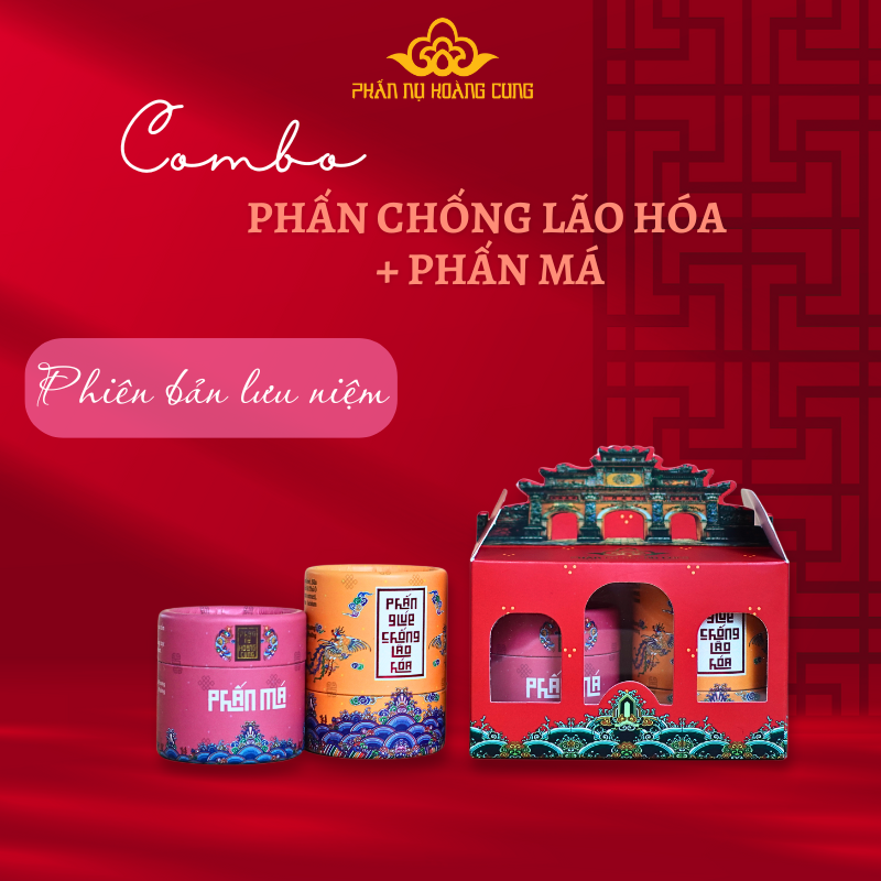 Combo Trang Điểm Phấn Nụ Chống Lão Hóa + Phấn Má  - PHẤN NỤ HOÀNG CUNG (Phiên Bản Lưu Niệm)