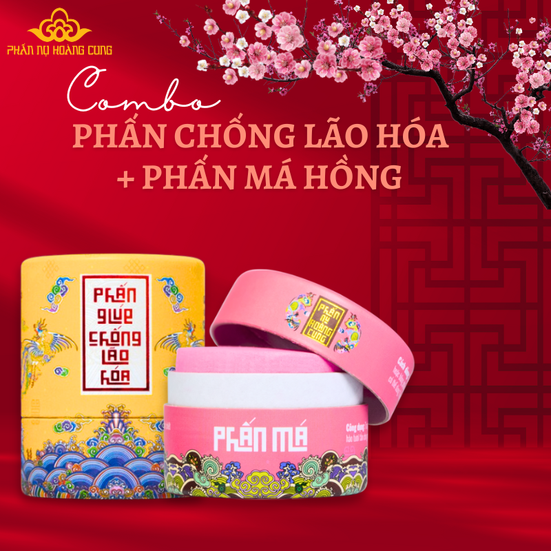 Combo Trang Điểm Phấn Nụ Chống Lão Hóa + Phấn Má  - PHẤN NỤ HOÀNG CUNG (Phiên Bản Lưu Niệm)