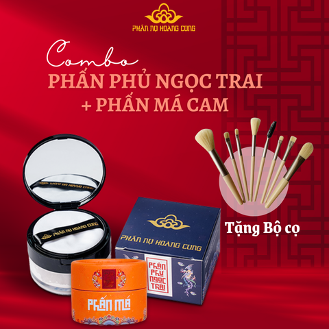 Combo Trang Điểm Phấn Phủ Ngọc Trai + Phấn Má - PHẤN NỤ HOÀNG CUNG