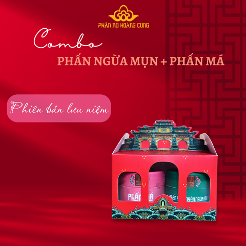 Combo Trang Điểm Phấn Ngừa Mụn + Phấn Má - PHẤN NỤ HOÀNG CUNG (Phiên Bản Lưu Niệm)