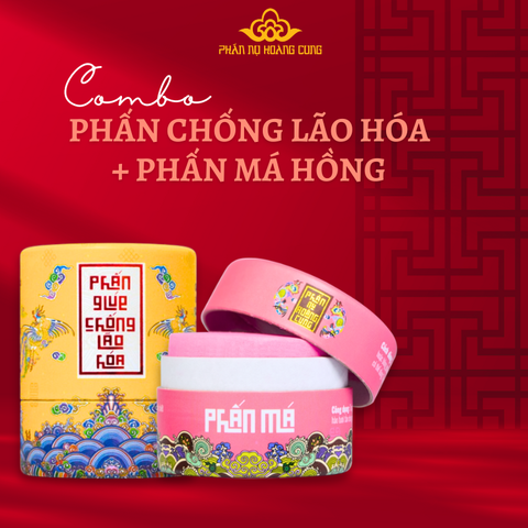 Combo Trang Điểm Phấn Nụ Chống Lão Hóa + Phấn Má  - PHẤN NỤ HOÀNG CUNG