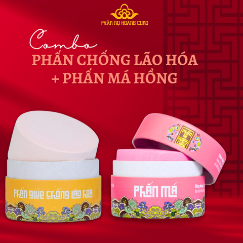 Combo Trang Điểm Phấn Nụ Chống Lão Hóa + Phấn Má  - PHẤN NỤ HOÀNG CUNG