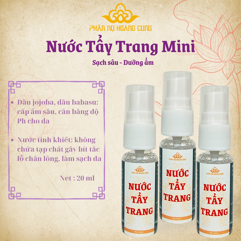 Nước Tẩy Trang Mini Phấn Nụ Hoàng Cung Dung Tích 20ml