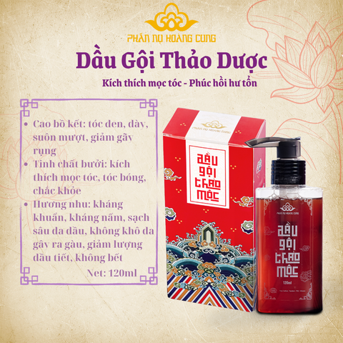 Dầu Gội Thảo Mộc Phấn Nụ Hoàng Cung Dung Tích 120ml