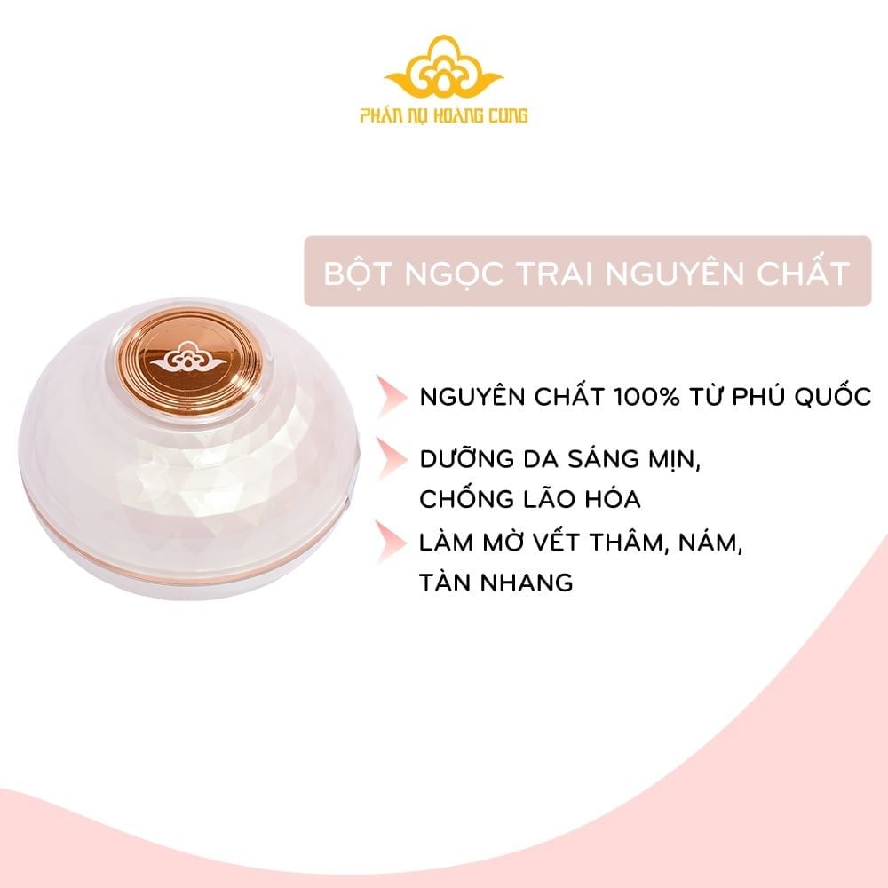 Bột Ngọc Trai Nguyên Chất Thiên Nhiên Phấn Nụ Hoàng Cung Trọng Lượng 15g